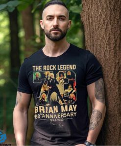 The Rock Legend 73 Brian May 60th Anniversary 1963 2023 Signature T shirt