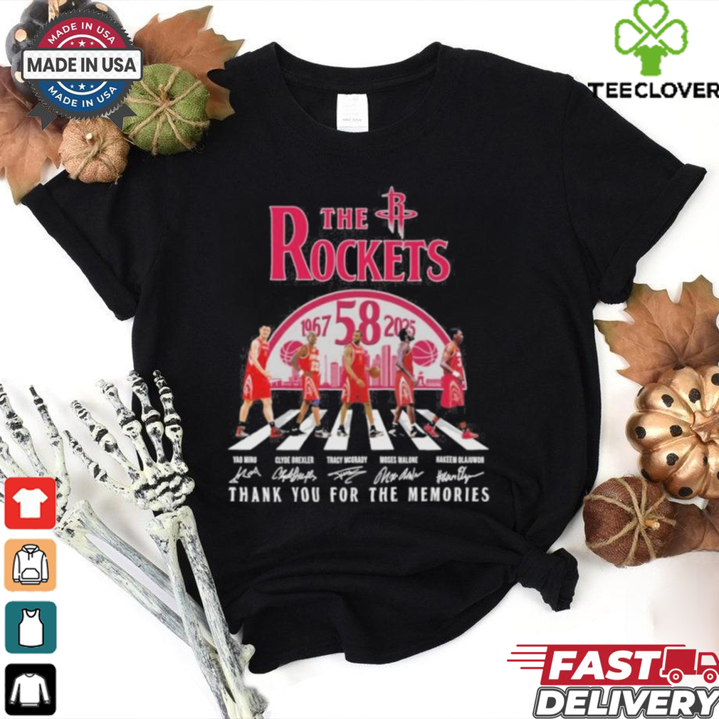 The Rockets Basketball Abbey Road 58 Years 1967 2025 Signatures Shirt The Rockets Basketball Abbey Road 58 Years 1967 2025 Signatures Shirt