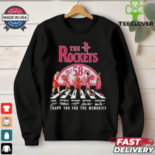 The Rockets Basketball Abbey Road 58 Years 1967 2025 Signatures Shirt