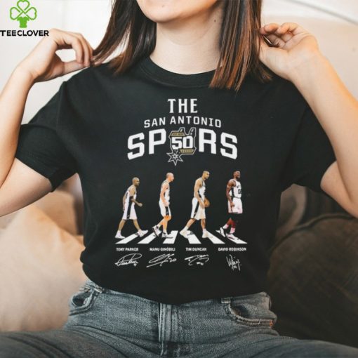 The San Antonio Spurs 50th Season Abbey Road Signatures Shirt