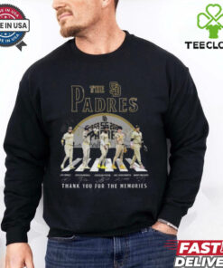 The San Diego Padres 55 Years 1969 2024 Thank You For The Memories Walking Signatures T shirt