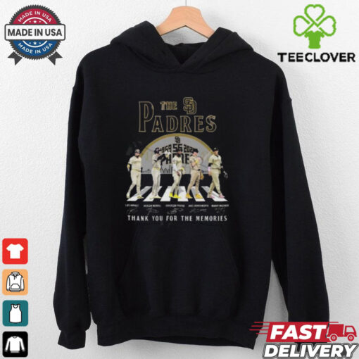 The San Diego Padres 55 Years 1969 2024 Thank You For The Memories Walking Signatures T hoodie, sweater, longsleeve, shirt v-neck, t-shirt