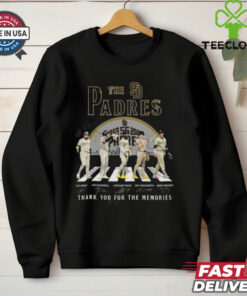 The San Diego Padres 55 Years 1969 2024 Thank You For The Memories Walking Signatures T hoodie, sweater, longsleeve, shirt v-neck, t-shirt