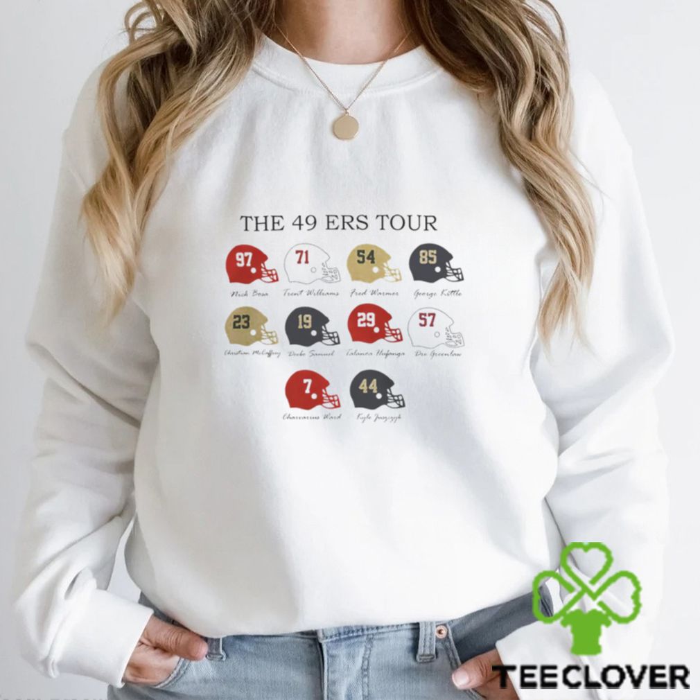 The San Francisco 49ers Tour 2023 Football Helmet Shirt The San Francisco 49ers Tour 2023 Football Helmet Shirt