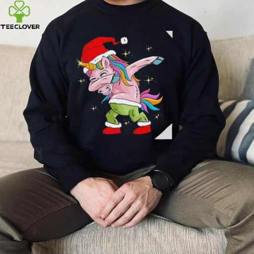 The Santa horse unicorn dabbing Christmas hoodie, sweater, longsleeve, shirt v-neck, t-shirt