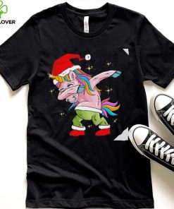 The Santa horse unicorn dabbing Christmas shirt