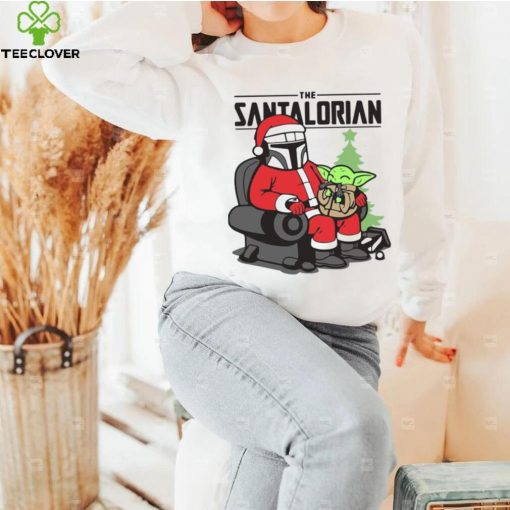 The Santalorian And Baby Yoda Christmas Shirt