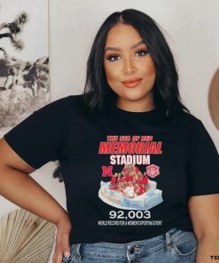 The Sea of Red Memorial Stadium Nebraska Volleyball 92003 World Record for a women’s sporting event shirt