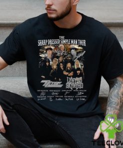 The Sharp Dressed Simple Man Tour Zz Top Lynyrd Skynyrd Signatures 2023 Shirt Vintage Classic Hoodie