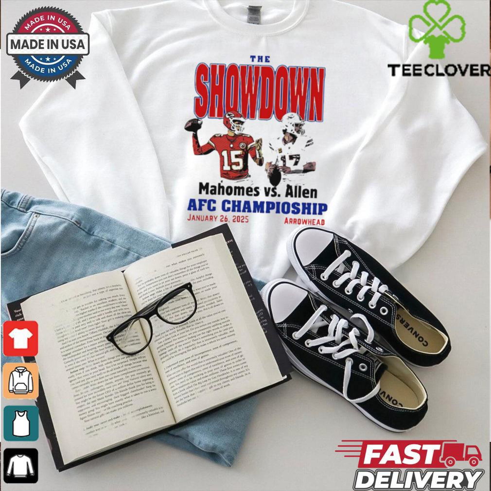 The Showdown Mahomes Vs. Allen Afc Championship January 26, 2025 Arrowhead shirt The Showdown Mahomes Vs. Allen Afc Championship January 26, 2025 Arrowhead shirt