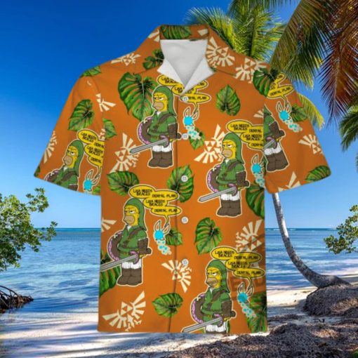 The Simpsons Hawaiian Shirt Lisa Needs Braces Dental Plan Shirt The Legend of Zelda Hawaiian Shirt