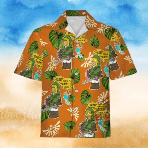 The Simpsons Hawaiian Shirt Lisa Needs Braces Dental Plan Shirt The Legend of Zelda Hawaiian Shirt