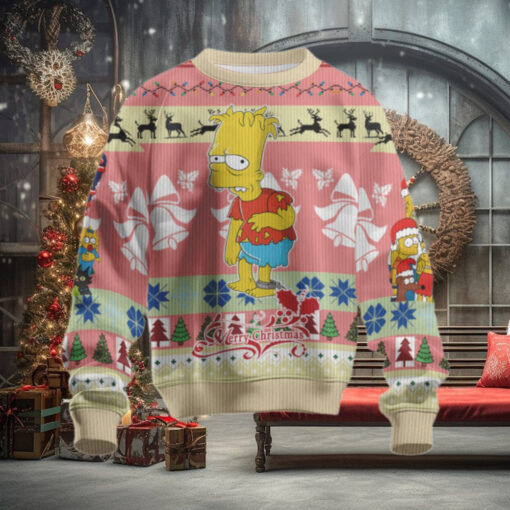 The Simpsons Jackass Christmas Family Gathering Ugly Christmas Sweater