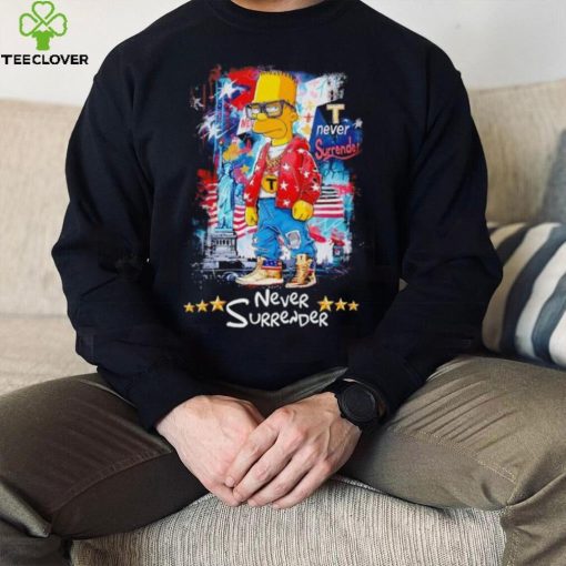 The Simpsons family never surrender hoodie, sweater, longsleeve, shirt v-neck, t-shirt