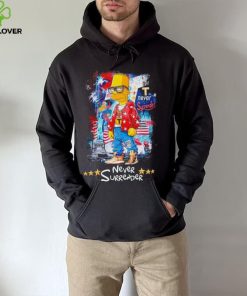 The Simpsons family never surrender hoodie, sweater, longsleeve, shirt v-neck, t-shirt