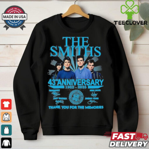 The Smiths 43rd Anniversary 1982 2025 Thank You For The Memories Signatures Shirt