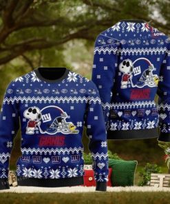 The Snoopy Football Helmet New York Giants Ugly Christmas Sweaters
