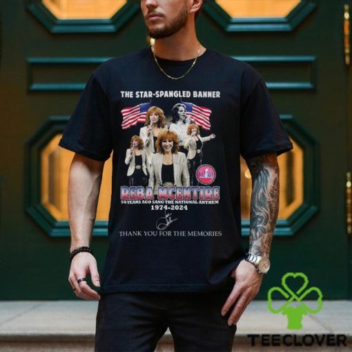 The Star Spangled Banner Reba Mcentire 50 Years Ago Sang The National Anthem 1974 – 2024 T Shirt
