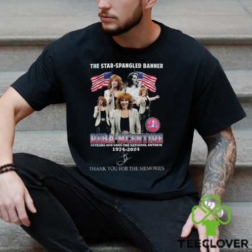 The Star Spangled Banner Reba Mcentire 50 Years Ago Sang The National Anthem 1974 – 2024 T Shirt