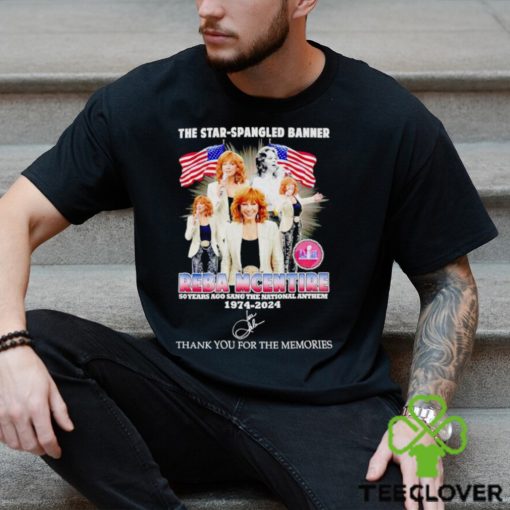 The Star Spangled banner Reba Mcentire 1974 2024 thank you for the memories shirt