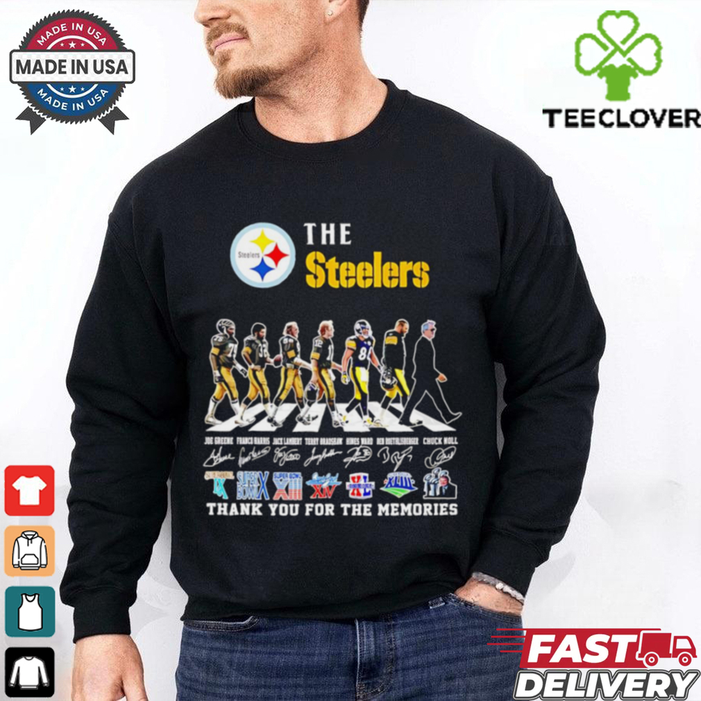 The Steelers thank you for the memories Abbey Road signature shirt The Steelers thank you for the memories Abbey Road signature shirt
