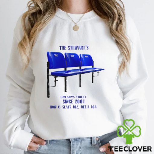 The Stewart’s Gwladys Street Seats of Goodison shirt