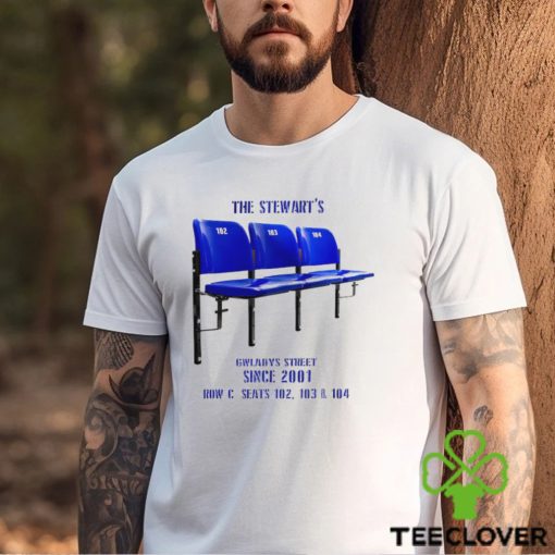 The Stewart’s Gwladys Street Seats of Goodison shirt