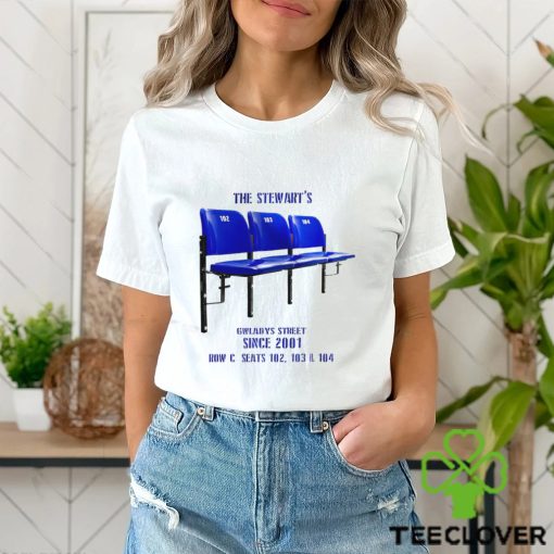 The Stewart’s Gwladys Street Seats of Goodison shirt