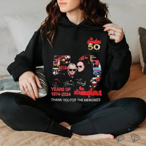 The Stranglers Fifty Years In Black 50 Years Of 1974 2024 Thank You For The Memories Signatures hoodie, sweater, longsleeve, shirt v-neck, t-shirt