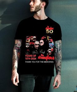 The Stranglers Fifty Years In Black 50 Years Of 1974 2024 Thank You For The Memories Signatures hoodie, sweater, longsleeve, shirt v-neck, t-shirt