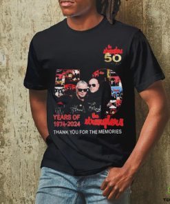 The Stranglers Fifty Years In Black 50 Years Of 1974 2024 Thank You For The Memories Signatures hoodie, sweater, longsleeve, shirt v-neck, t-shirt