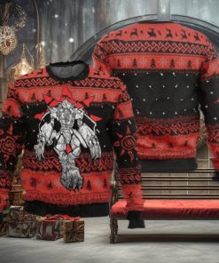 The Strongest Dragon Wargreymon Digimon 2024 Ugly Christmas Sweater Gift For Holiday