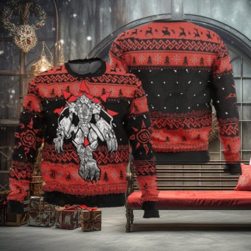 The Strongest Dragon Wargreymon Digimon 2024 Ugly Christmas Sweater Gift For Holiday
