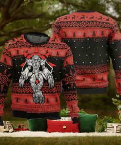 The Strongest Dragon Wargreymon Digimon 2024 Ugly Christmas Sweater Gift For Holiday