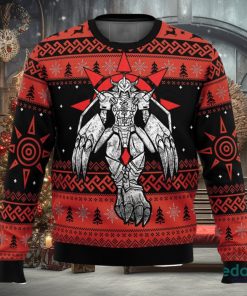 The Strongest Dragon Wargreymon Digimon 3D Ugly Christmas Sweater Christmas Gift Ideas Party Gift