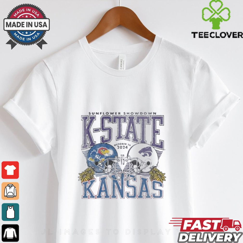 The Sunflower Showdown K State Wildcats Vs Kansas Jayhawks October 26, 2024 Shirt The Sunflower Showdown K State Wildcats Vs Kansas Jayhawks October 26, 2024 Shirt