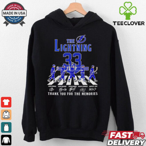 The Tampa Bay Lightning 33rd Anniversary 1992 2025 thank you shirt