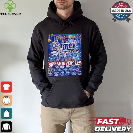 The Tennessee Titans 65th anniversary 1959 2024 signatures shirt