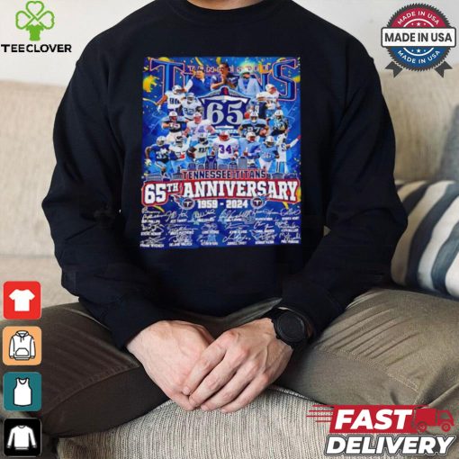 The Tennessee Titans 65th anniversary 1959 2024 signatures shirt