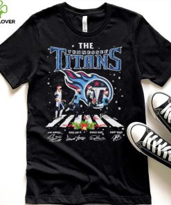 The Tennessee Titans Team Abbey Road Christmas Signatures Shirt