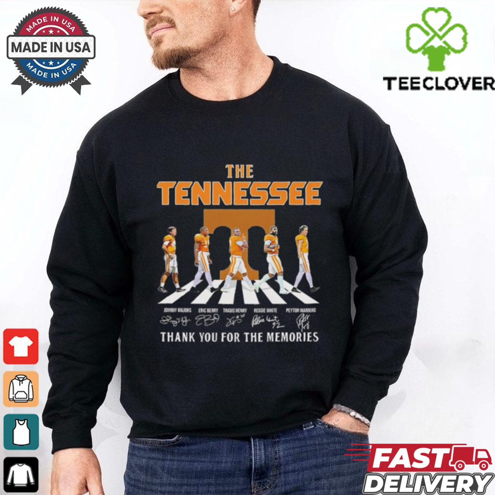 The Tennessee Volunteers thank you for the memories abbey road signatures shirt The Tennessee Volunteers thank you for the memories abbey road signatures shirt