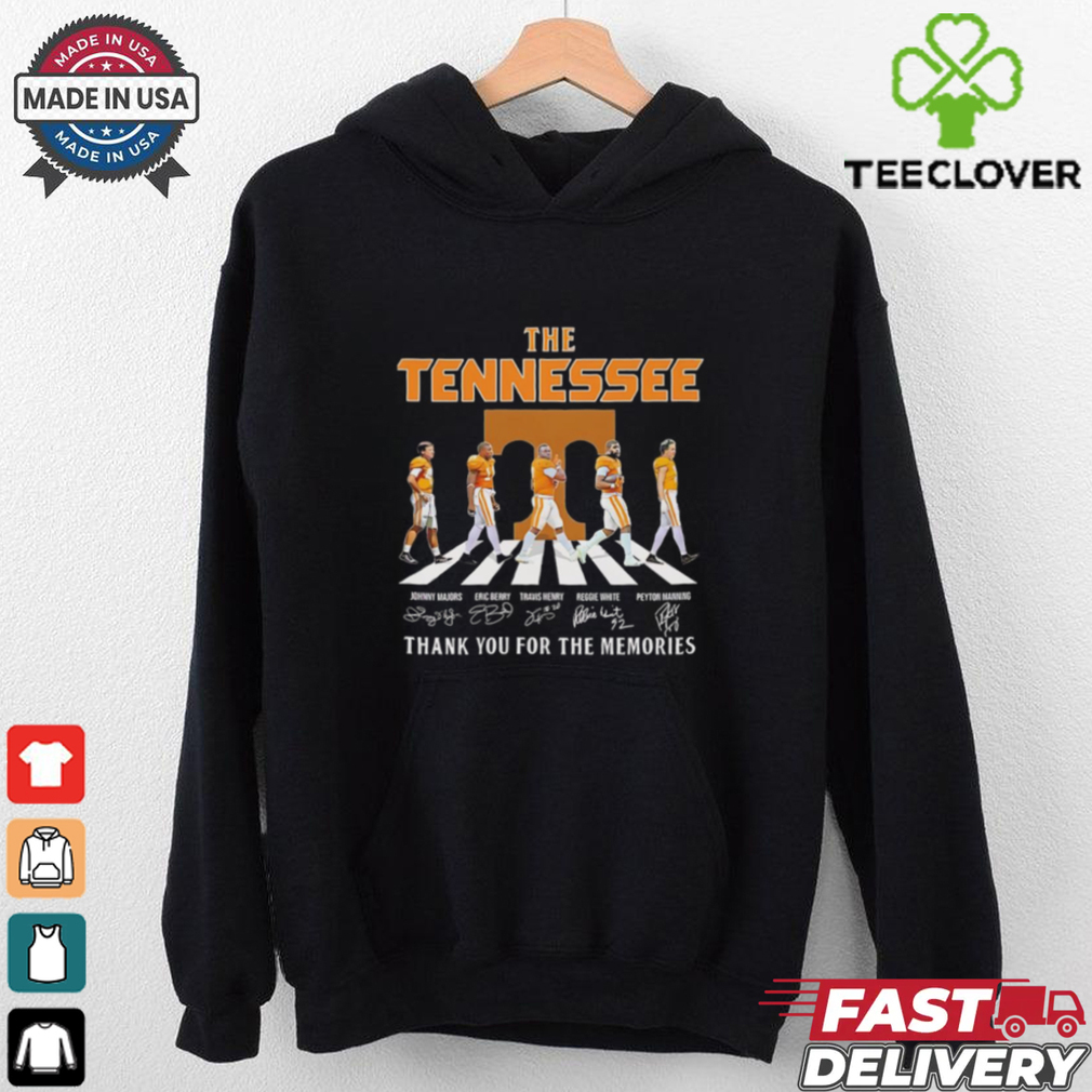 The Tennessee Volunteers thank you for the memories abbey road signatures shirt The Tennessee Volunteers thank you for the memories abbey road signatures shirt