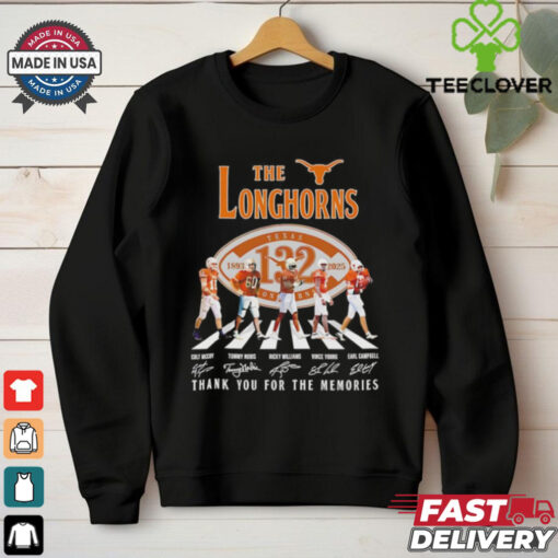 The Texas Longhorns 132nd Anniversary 1893 2025 abbey road signatures shirt