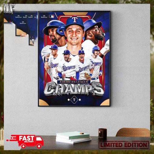 The Texas Rangers Are Going To The MLB 2023 World Series Clinched American League Champions Poster Canvas