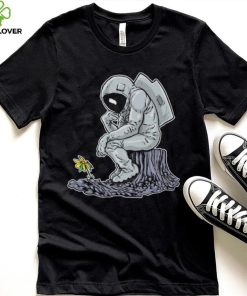 The Thinker Beside Flowers Vintage Nasa T Shirt