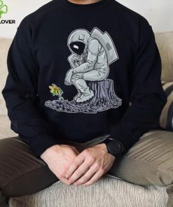 The Thinker Beside Flowers Vintage Nasa T Shirt