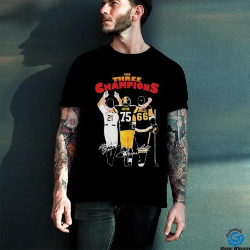 The Three Champions Clemenie Greene Mario Lemieux Signatures Shirt