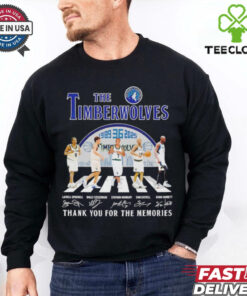 The Timberwolves abbey road 30 Years 1989 2025 thank you signature shirt