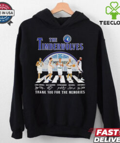 The Timberwolves abbey road 30 Years 1989 2025 thank you signature shirt