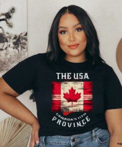The USA Canada’s 11th Province Funny Canada Flag Funny Leaf Shirt